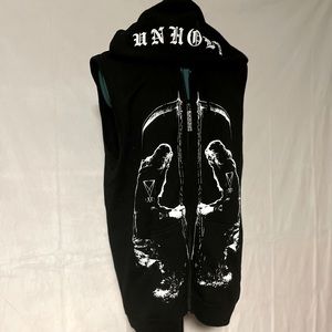 Blackcraft cult unholy sleeveless hooded sweatshirt large